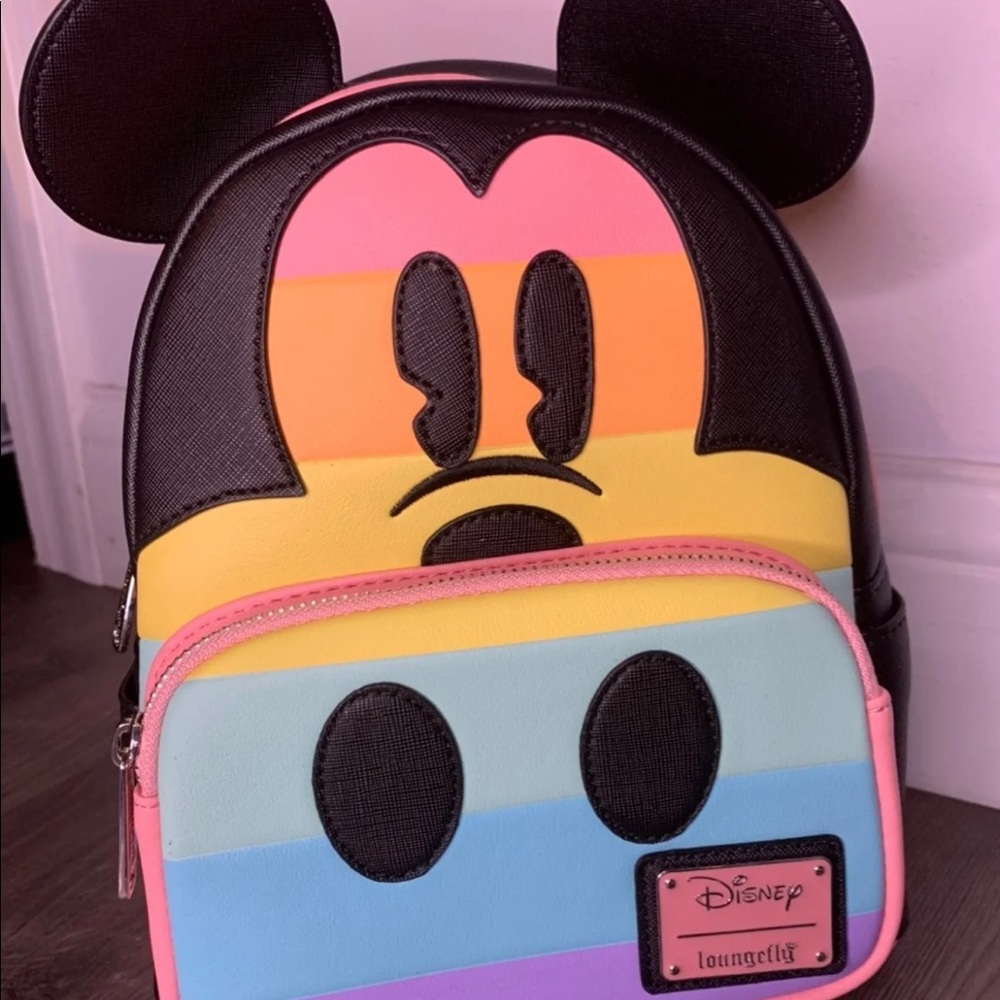 Loungefly Disney Mickey Mouse Pastel Rainbow Mini Backpack